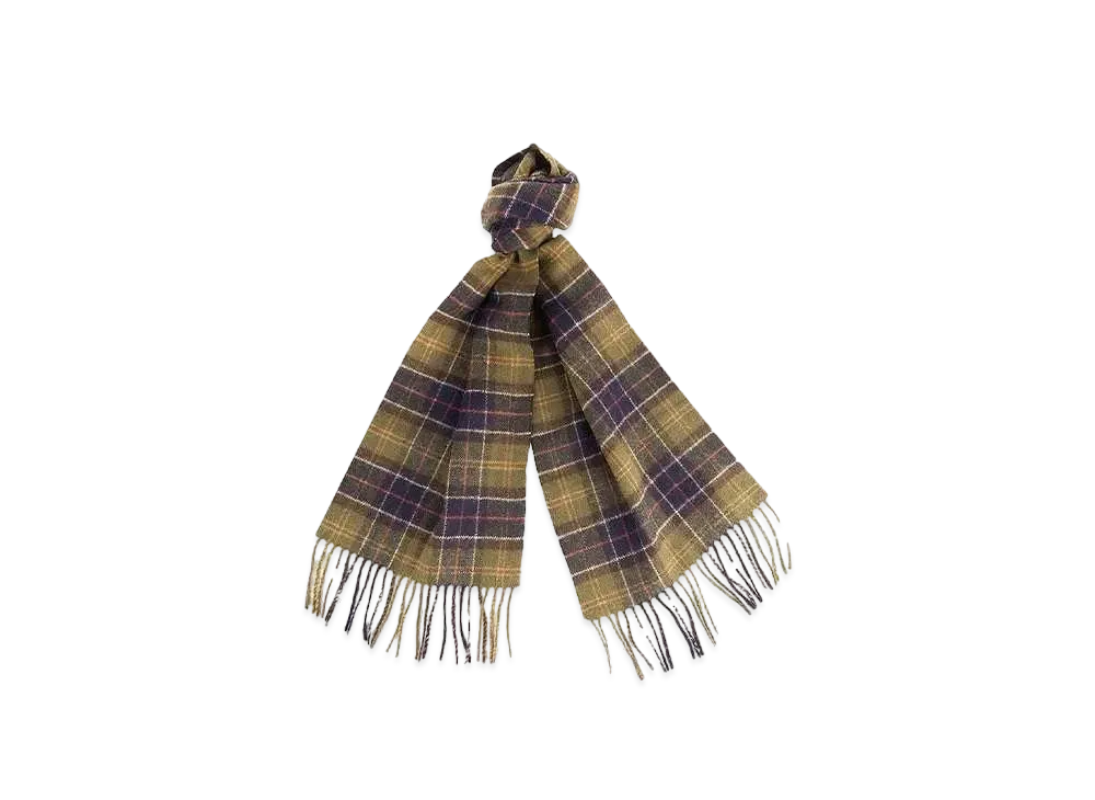 Barbour Wool Tartan Scarf "Green"