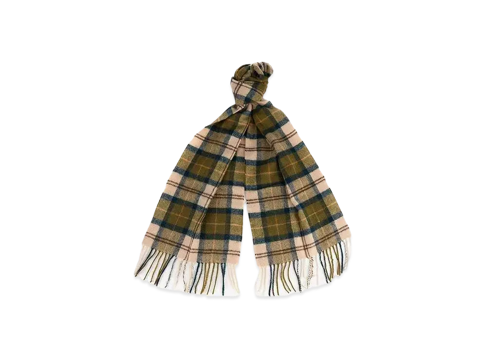 Barbour Wool Tartan Scarf "Beige"