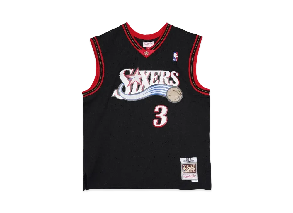 Mitchell&Ness NBA SWINGMAN ROAD JERSEY 76ERS 00 ALLEN IVERSON "BLACK"