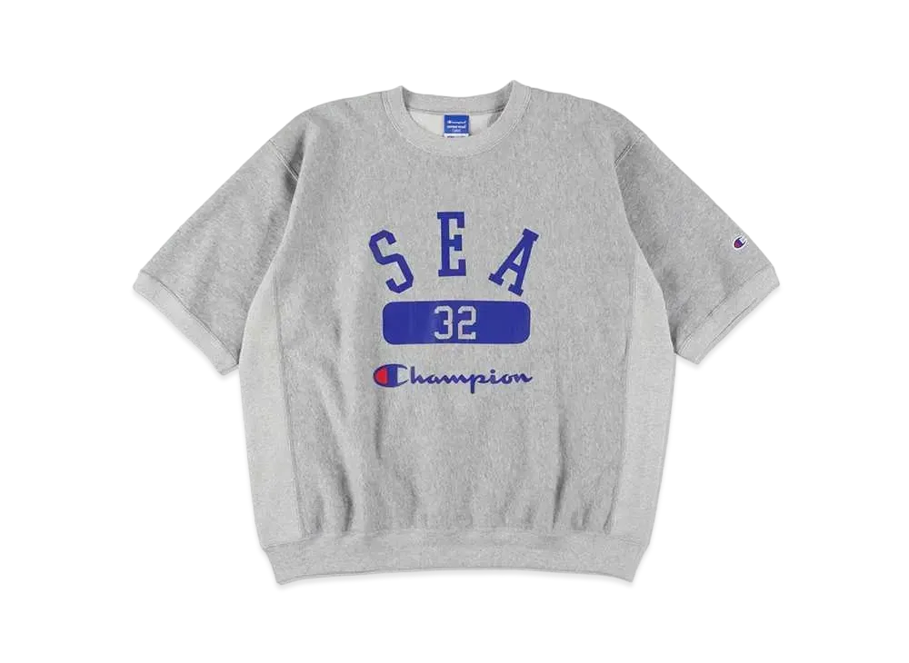 WIND AND SEA x Champion Reverse Weave(R) S/S Crew Neck Sweatshirt "Oxford Gray"
