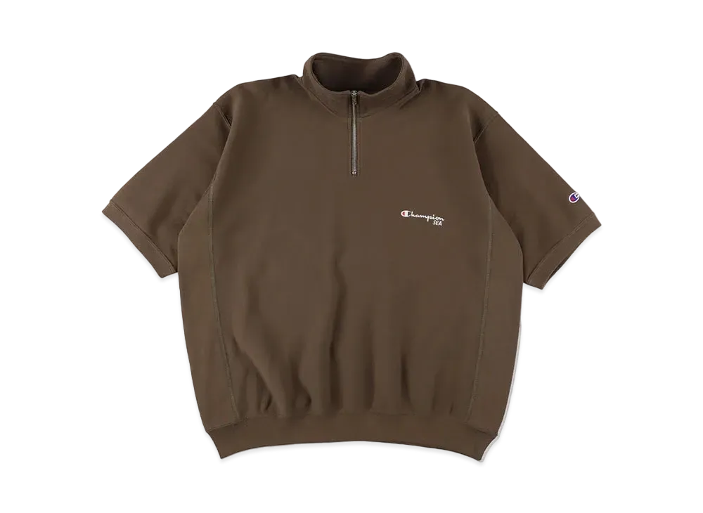 WIND AND SEA x Champion Reverse Weave(R) S/S Half Zip Sweatshirt "Coyote"