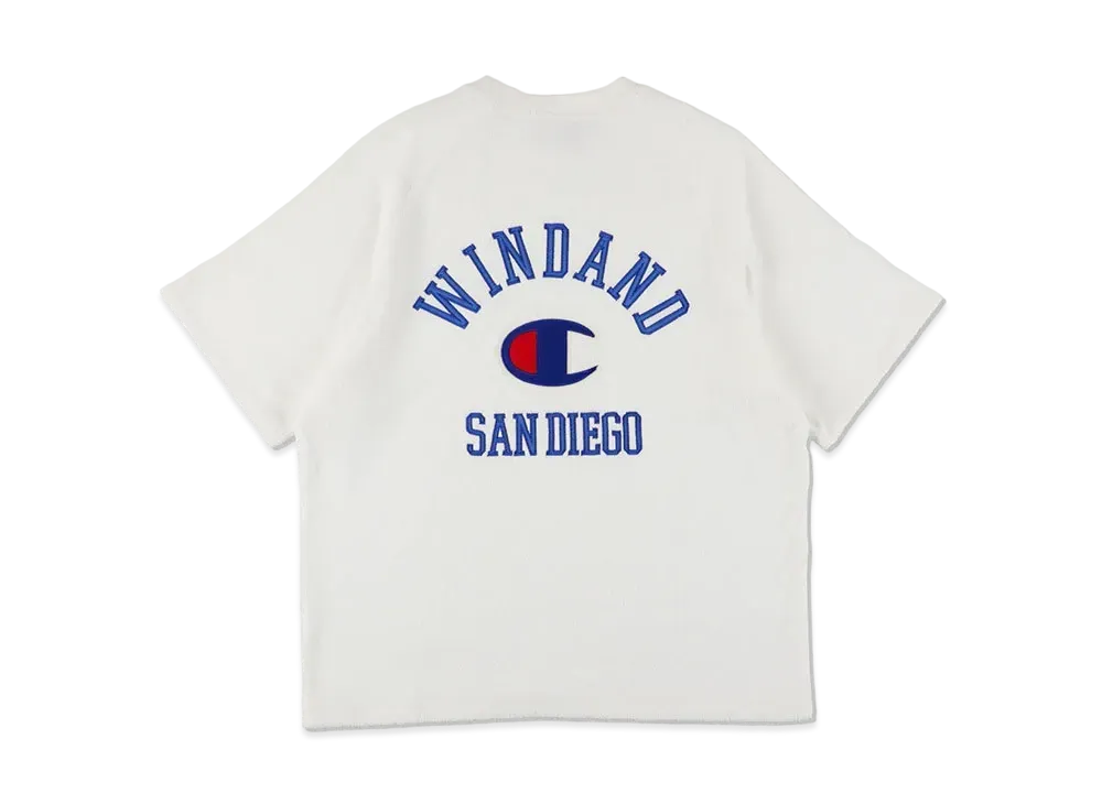 WIND AND SEA x Champion S/S Pile Raglan T-shirt "White"