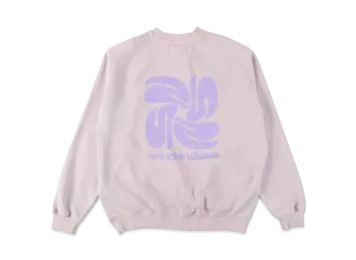 WIND AND SEA Smooth Pigment Dye Crew "Chamois Pink"