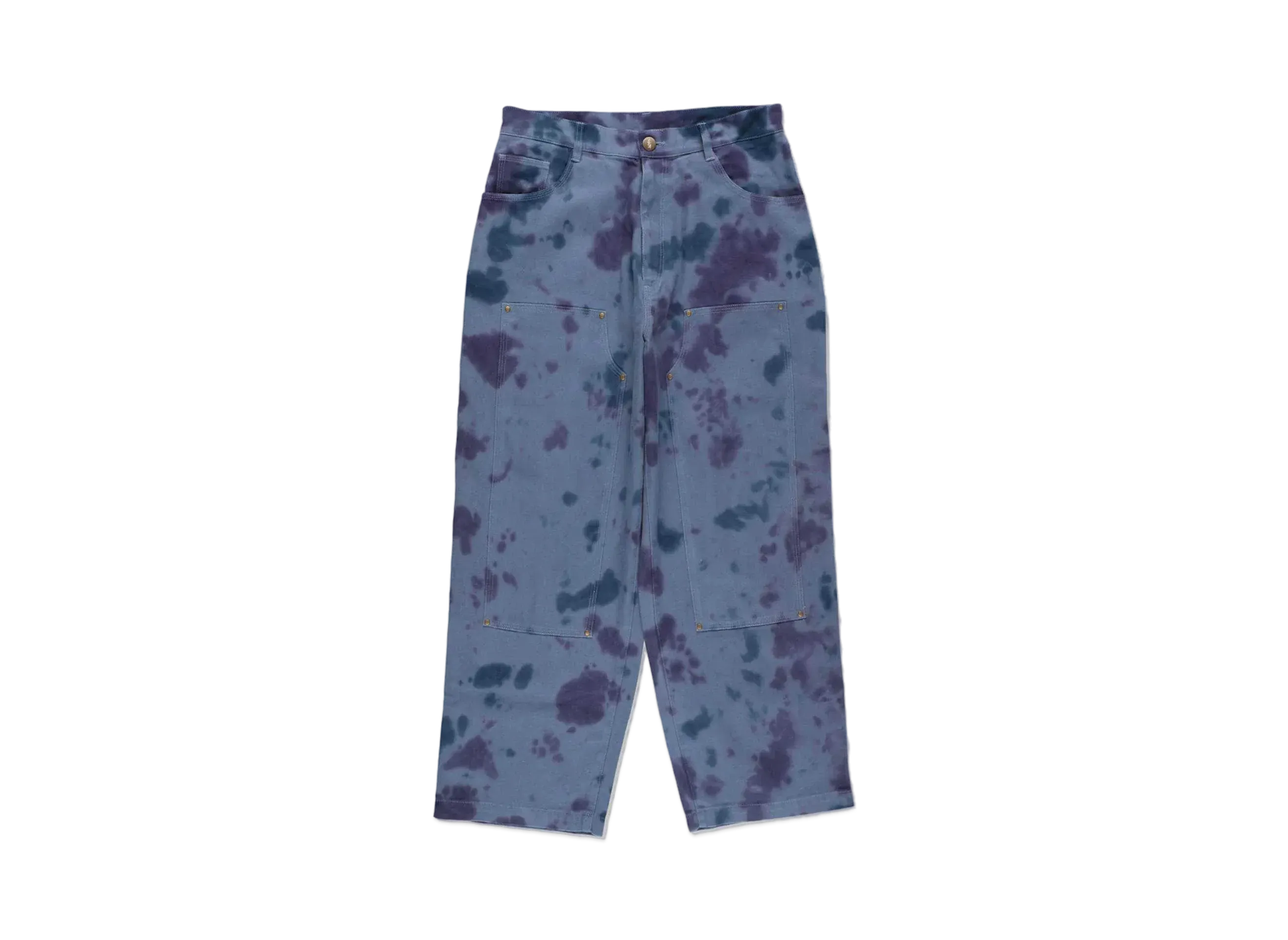 WIND AND SEA Uneven Dye Painter Pant "Smalt"