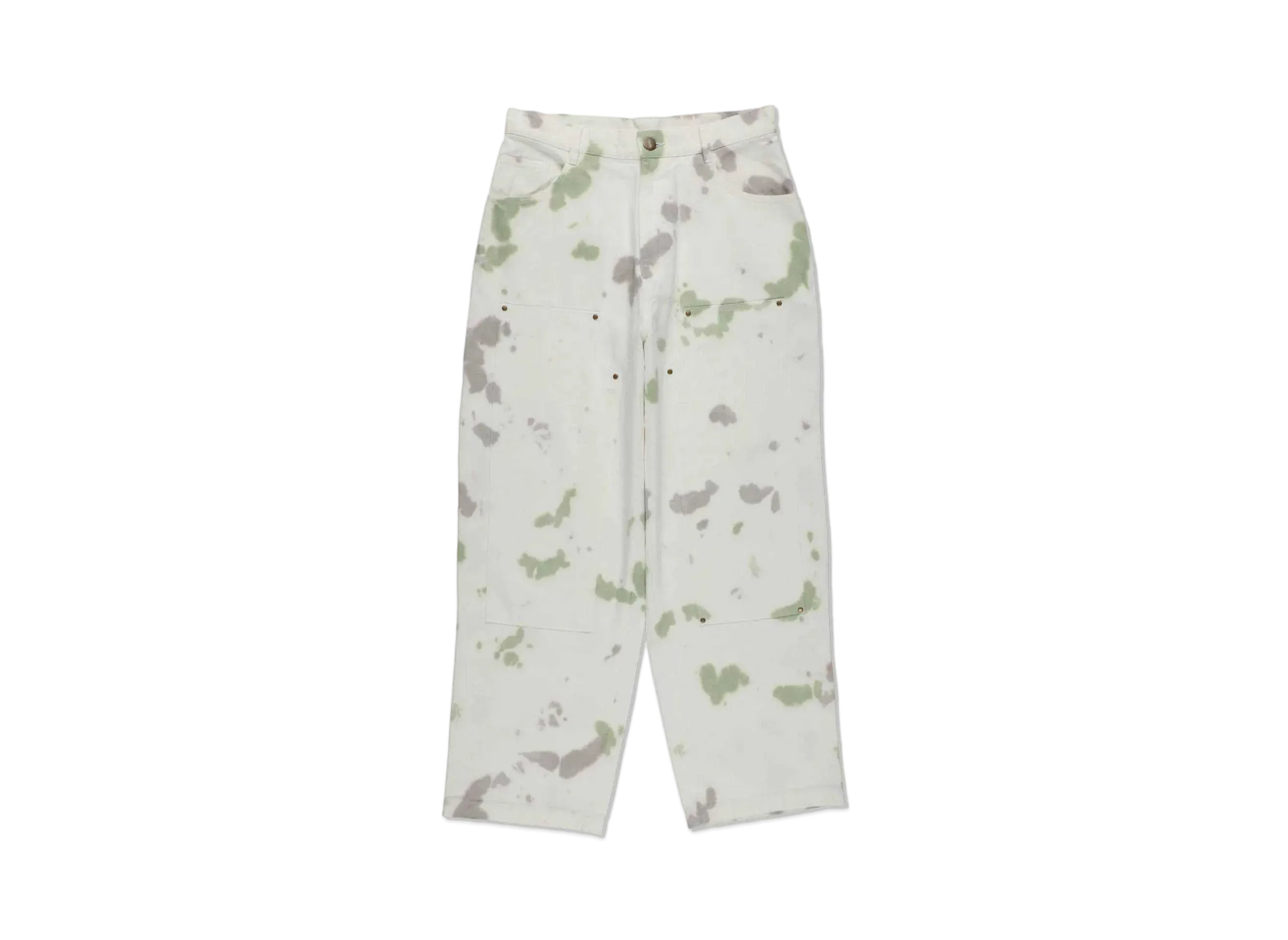 WIND AND SEA Uneven Dye Painter Pant "Celadon"
