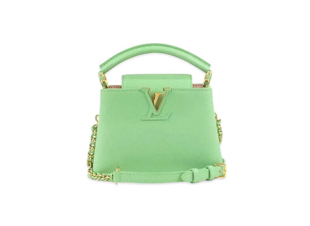 ルイヴィトン カプシーヌ ミニ トリヨン レザー "グリーン/ピンク" M59928