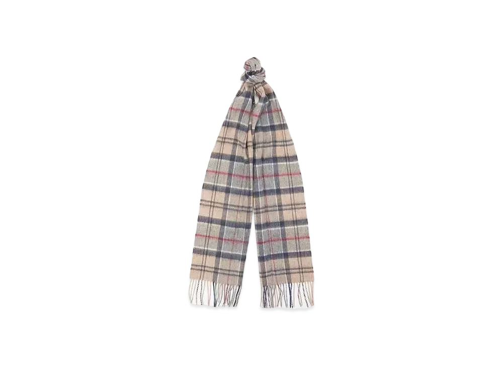 Barbour Wool / Cashmere Tartan Scarf "Gray"