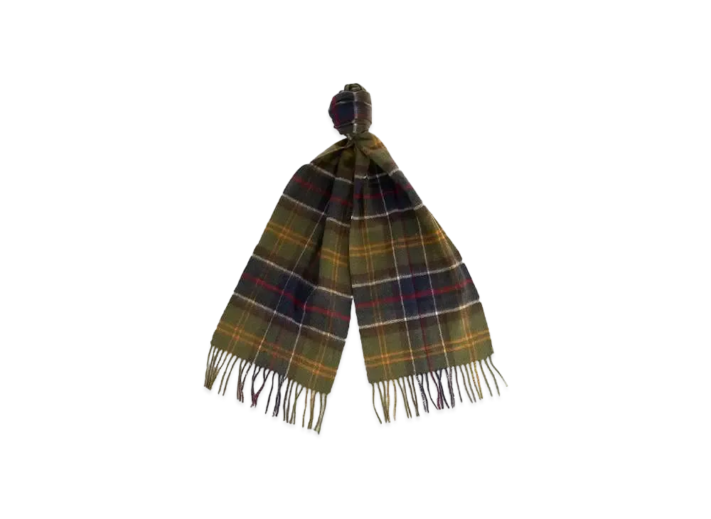 Barbour Wool / Cashmere Tartan Scarf "Green"