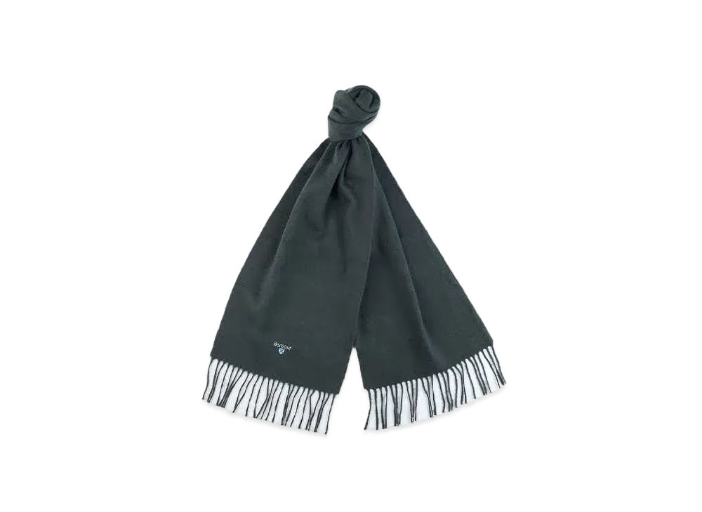 Barbour Lambs Wool Solid Scarf "D Green"
