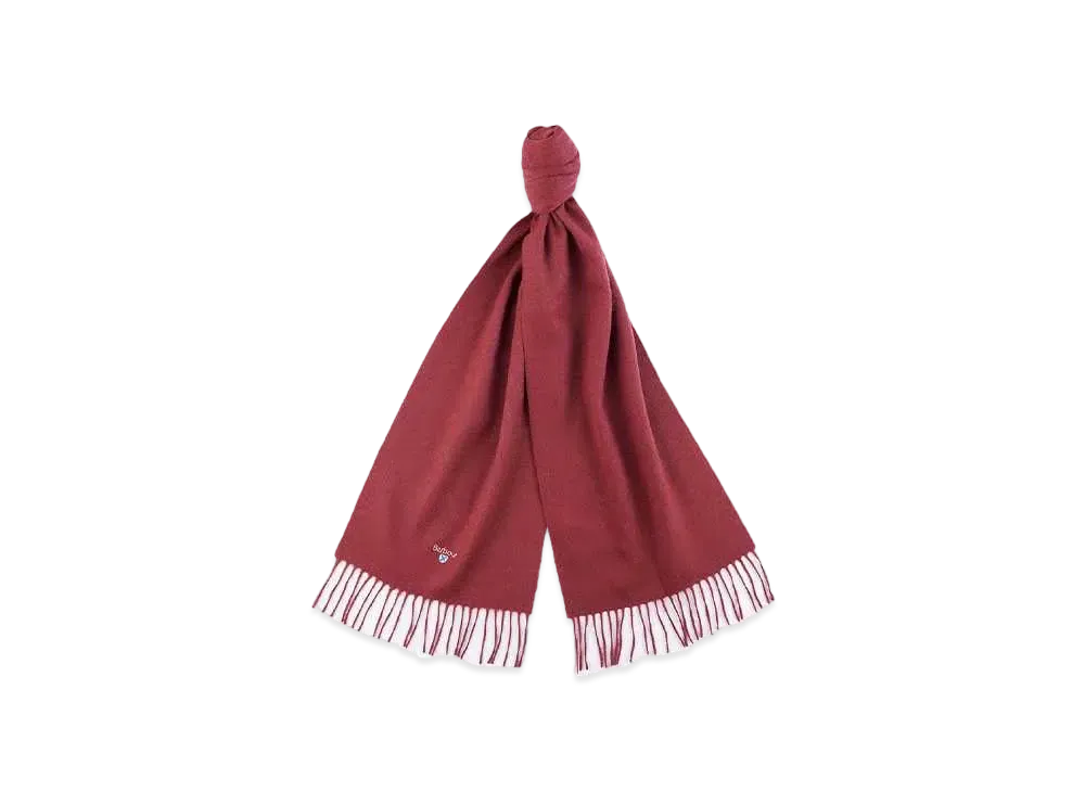Barbour Lambs Wool Solid Scarf "Red"