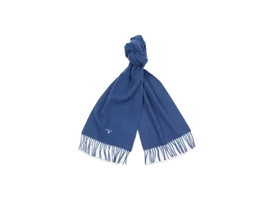 Barbour Lambs Wool Solid Scarf "Blue"