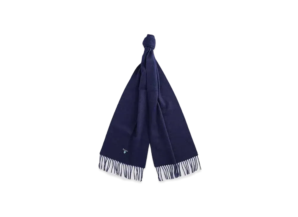 Barbour Lambs Wool Solid Scarf "Navy"