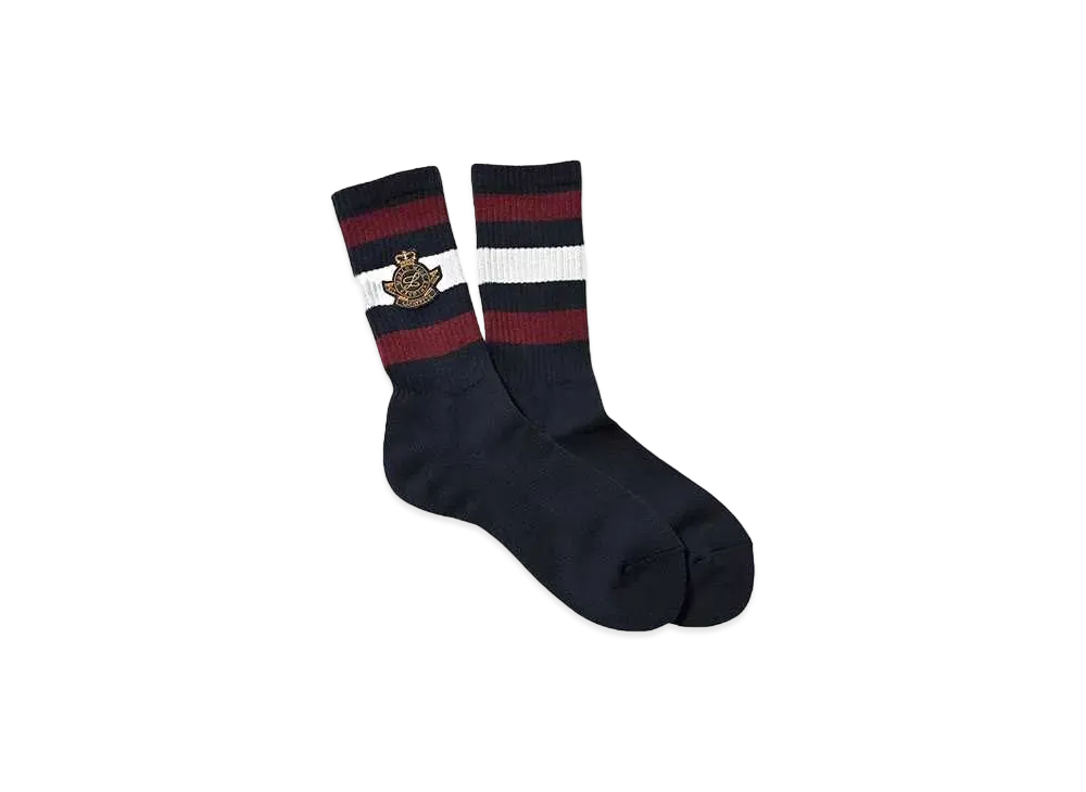 LFYT COLLEGE EMBLEM CREW SOCKS "NAVY"