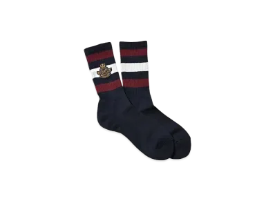 LFYT COLLEGE EMBLEM CREW SOCKS "NAVY"