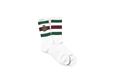 LFYT COLLEGE EMBLEM CREW SOCKS "WHITE"