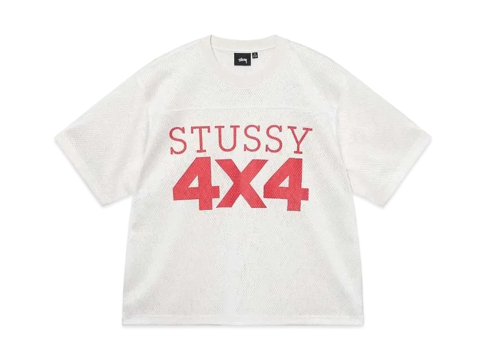 Stussy 4X4 Mesh Football Jersey "White"
