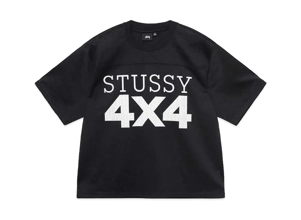 Stussy 4X4 Mesh Football Jersey "Black"