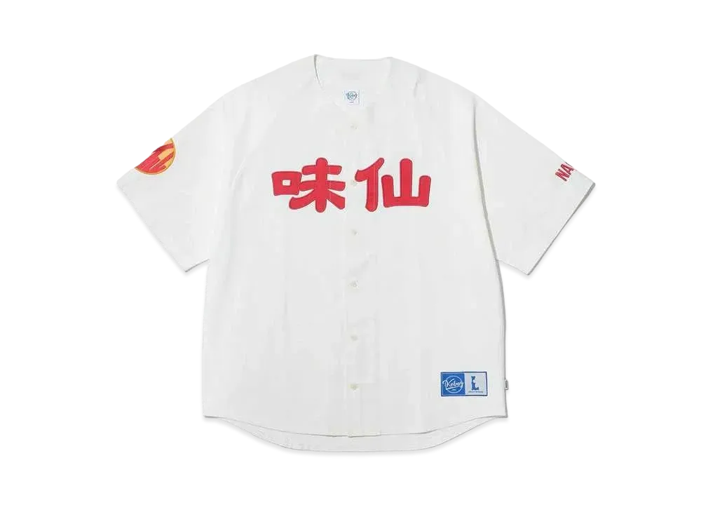 KEBOZ x 味仙 Baseball Shirt "White"