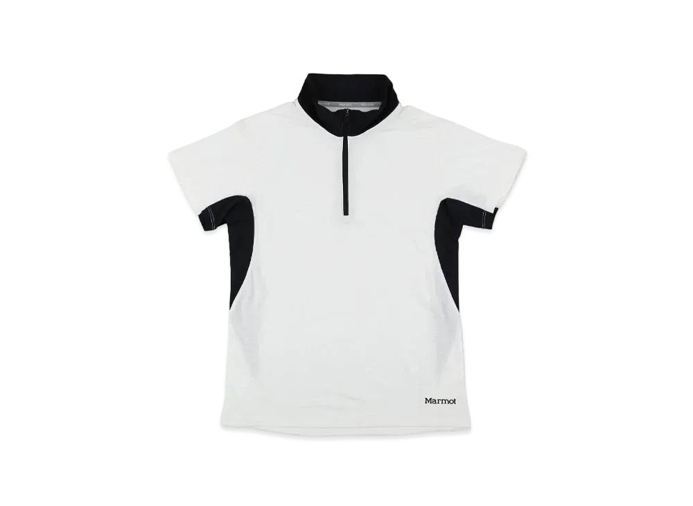 Marmot Women's Climb Skin Half Zip Half Sleeve Shirt "White x Black"