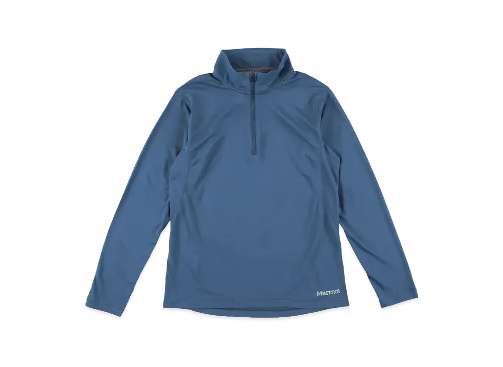 Marmot Women's Climb Skin Half Zip Half Long Sleeve Shirt "Blue"