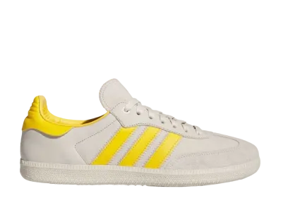 Pharrell Williams × adidas Humanrace Samba "Bold Gold/Alumina"