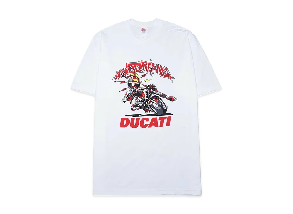 Supreme x Ducati Bike Tee "White"