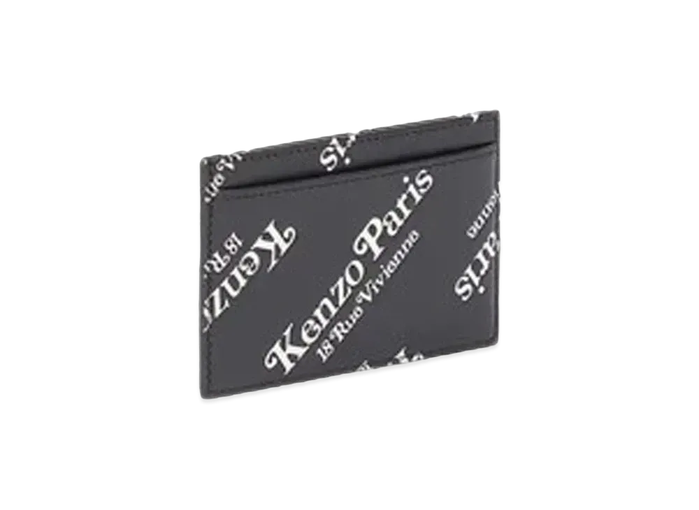 KENZO 'KENZOGRAM' Leather Card Holder "Black"