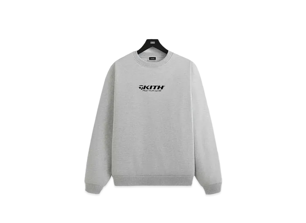 Kith x TaylorMade Find Your Game Nelson Crewneck "Light Heather Grey"