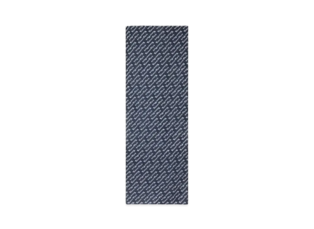 KENZO 'KENZOGRAM' Cotton Scarf "Midnight Blue"