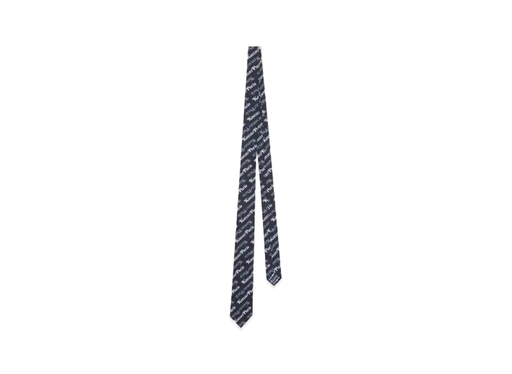 KENZO 'KENZOGRAM' Cotton Tie "Midnight Blue"