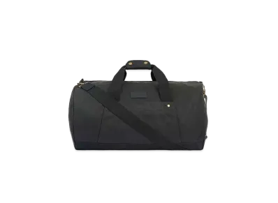 Barbour Essential Duffle Wax Cotton Boston Bag "Black"