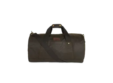 Barbour Essential Duffle Wax Cotton Boston Bag "Olive"