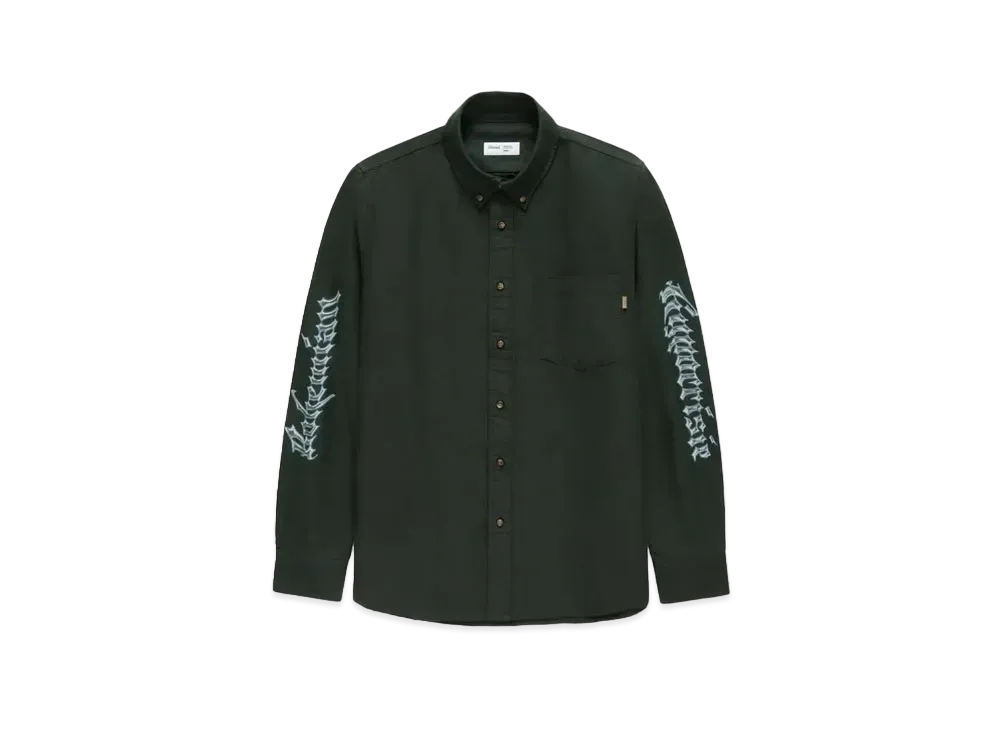 JJJJound Heavyweight Oxford BH Printed "Forest Green"
