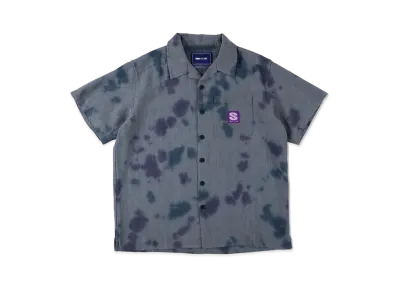 WIND AND SEA Uneven Dye Open Collar S/S Shirt "Smalt"