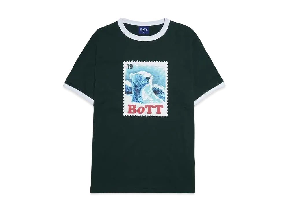 BoTT Bear Stamp Ringer Tee "Dark Green"
