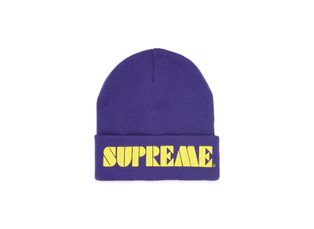 Supreme Stencil Beanie "Purple"