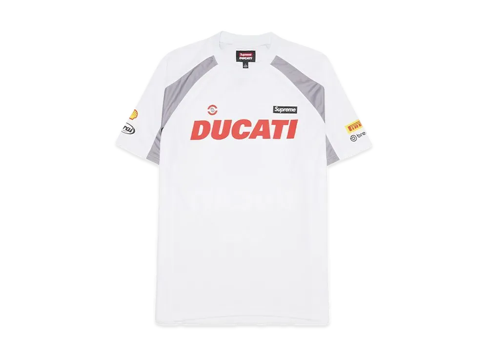 Supreme x Ducati Soccer Jersey "White"