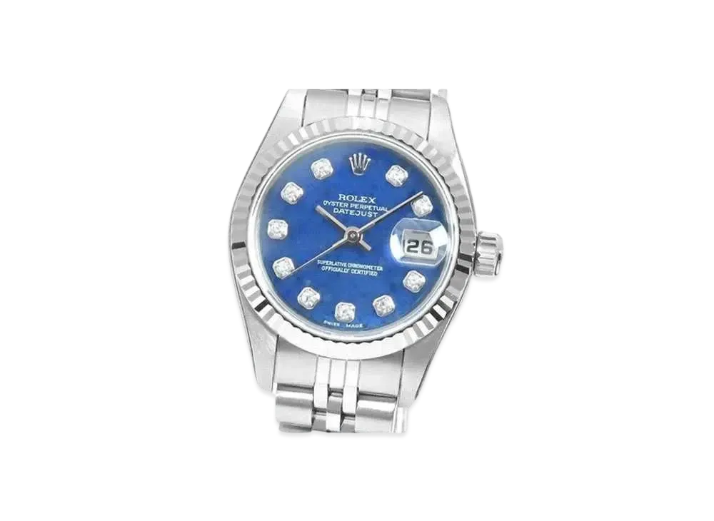 ROLEX Datejust Sodalite 10P Diamond "Stainless steel/White Gold/Blue" 79174G