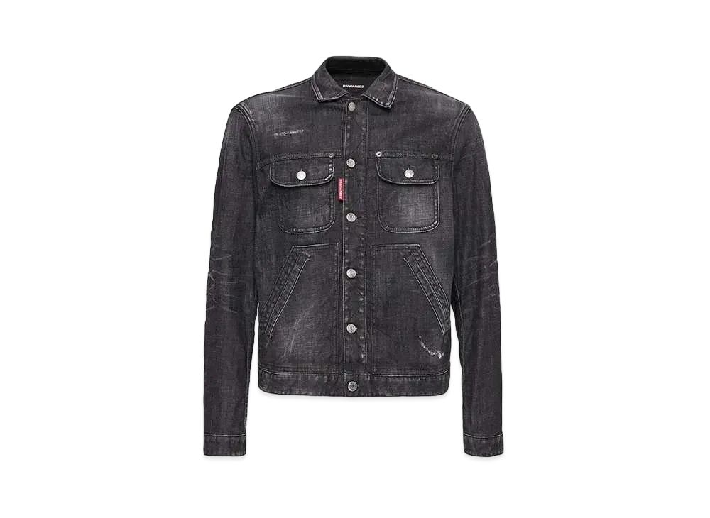 Dsquared2 Black Easy Wash Jean Jacket "Black"