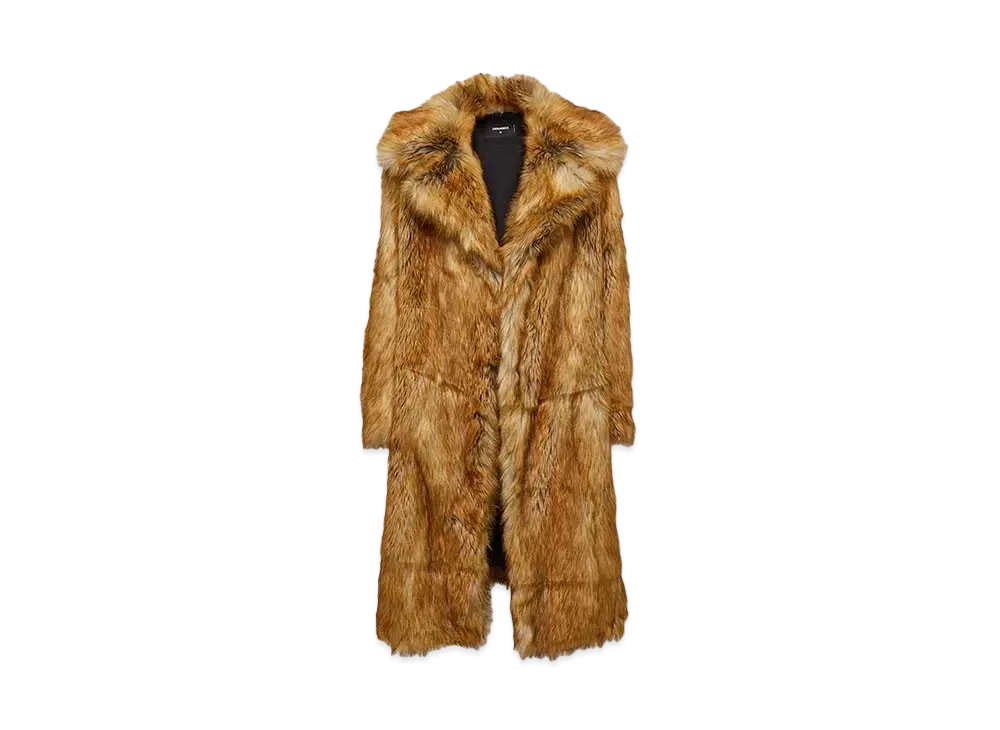 Dsquared2 Faux Fur Long Coat "Brown"
