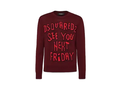 Dsquared2 Jacquarded Crewneck Pullover #1 "Bordeaux"