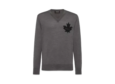 Dsquared2 D2 Leaf V Neck Pullover "Gray"