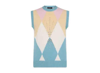 Dsquared2 Jacquarded Cotton Vest "Multicolor"