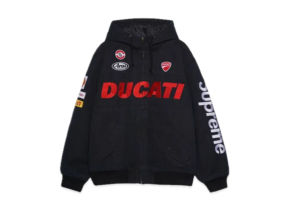 Supreme x Ducati Hooded Racing Jacket "Black"