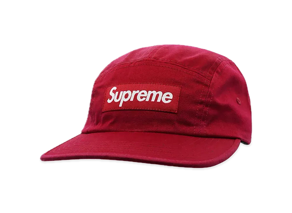 Supreme Washed Chino Twill Camp Cap "Red" (24SS)