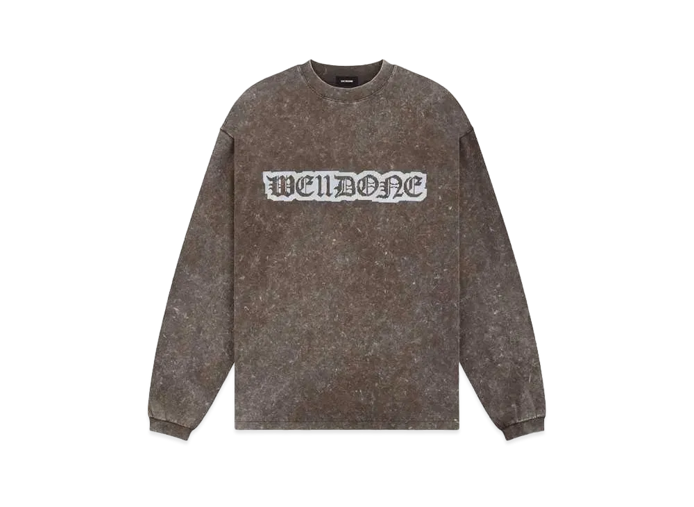 WE11DONE Pixel Logo T-shirt "Brown"