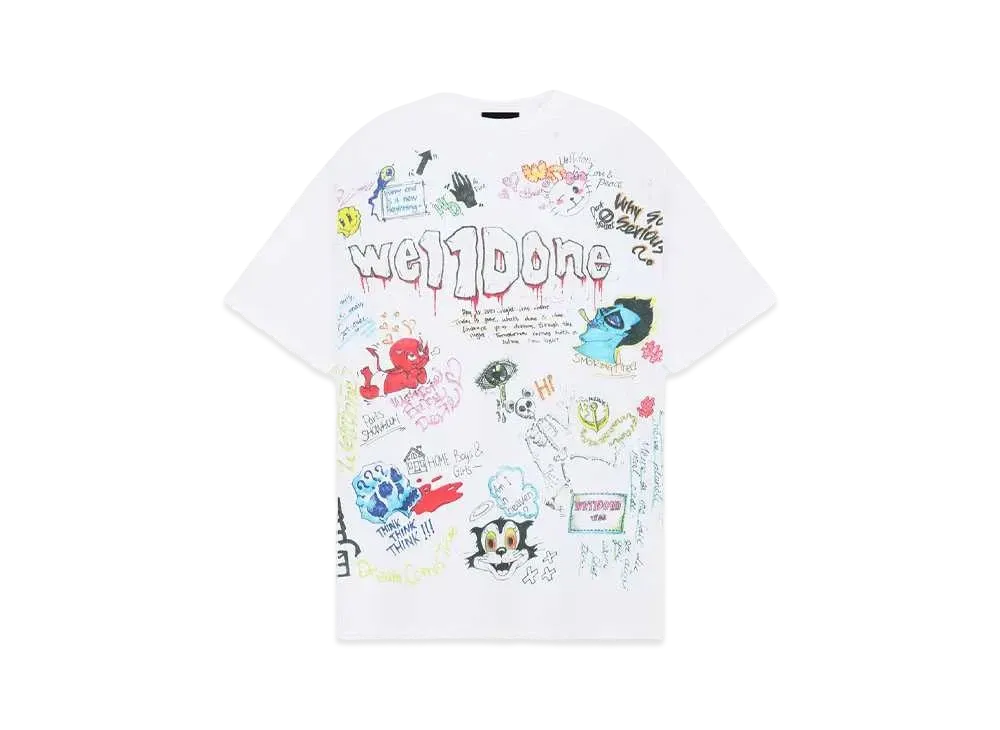 WE11DONE Graphic T-shirt "White"