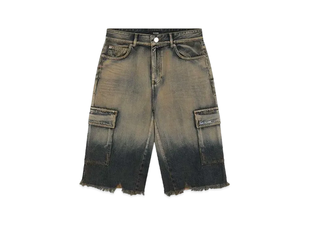 WE11DONE Denim Cargo Shorts "Navy"