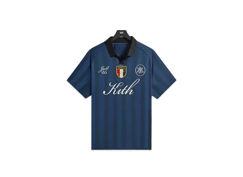 Kith Shadow Stripe Marcel Soccer Jersey "Gulf"