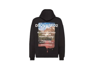 Dsquared2 Party Lake Relax Fit Hoodie Sweatshirt "Black"